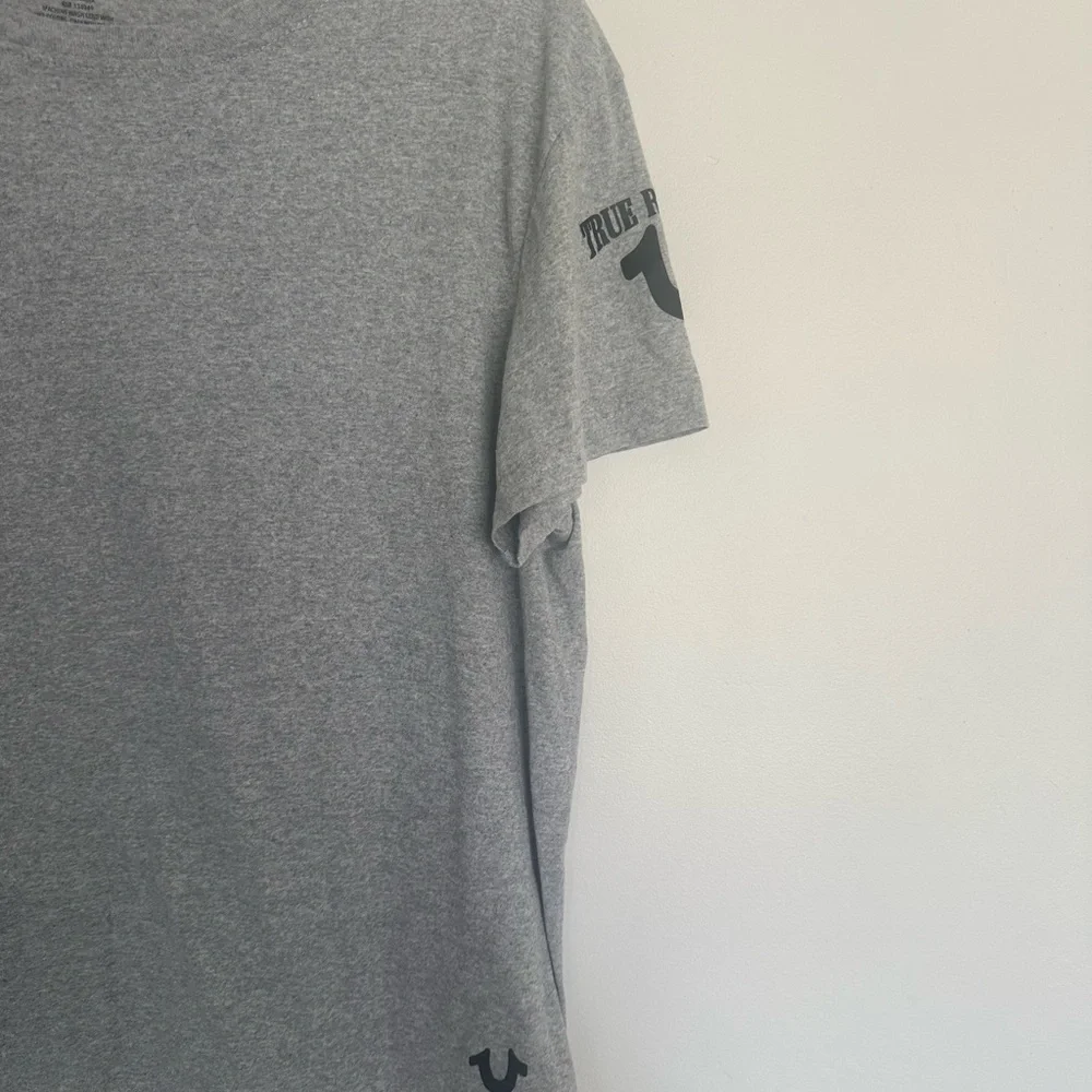 True Religion Men’s Gray Short Sleeve Graphic Tee Size Large